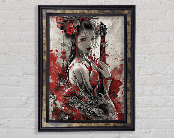 Chinese Dragon Music Framed Print