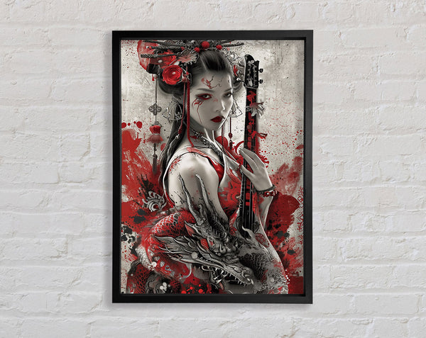 Chinese Dragon Music Framed Print