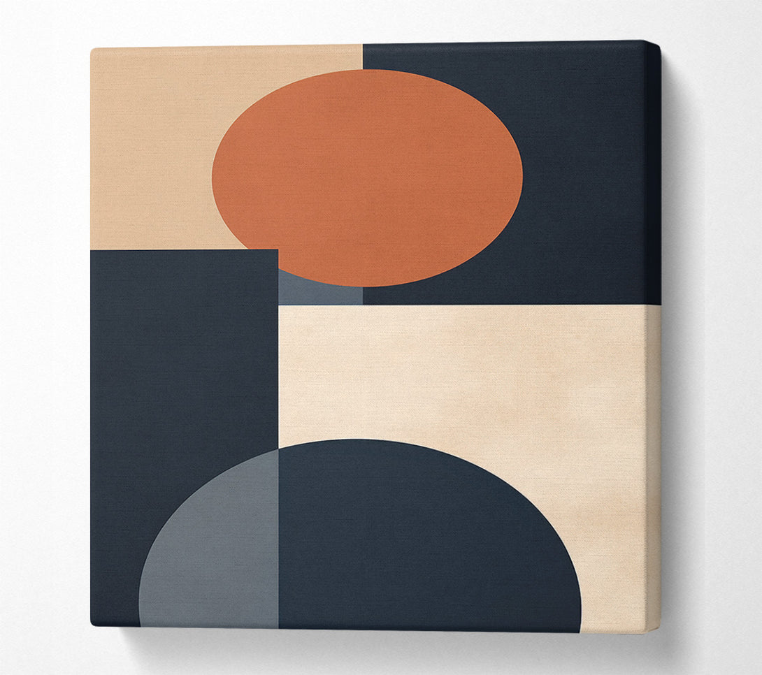  A Canvas Print of Circles And Square Modern Canvas Wall Art