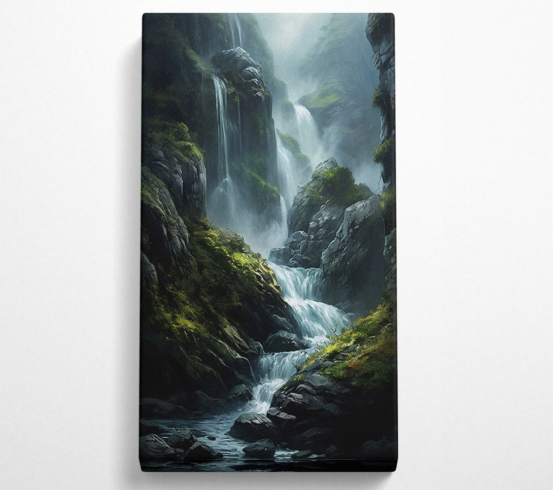  A Canvas Print of Cliffs And Waterfalls Canvas Wall Art