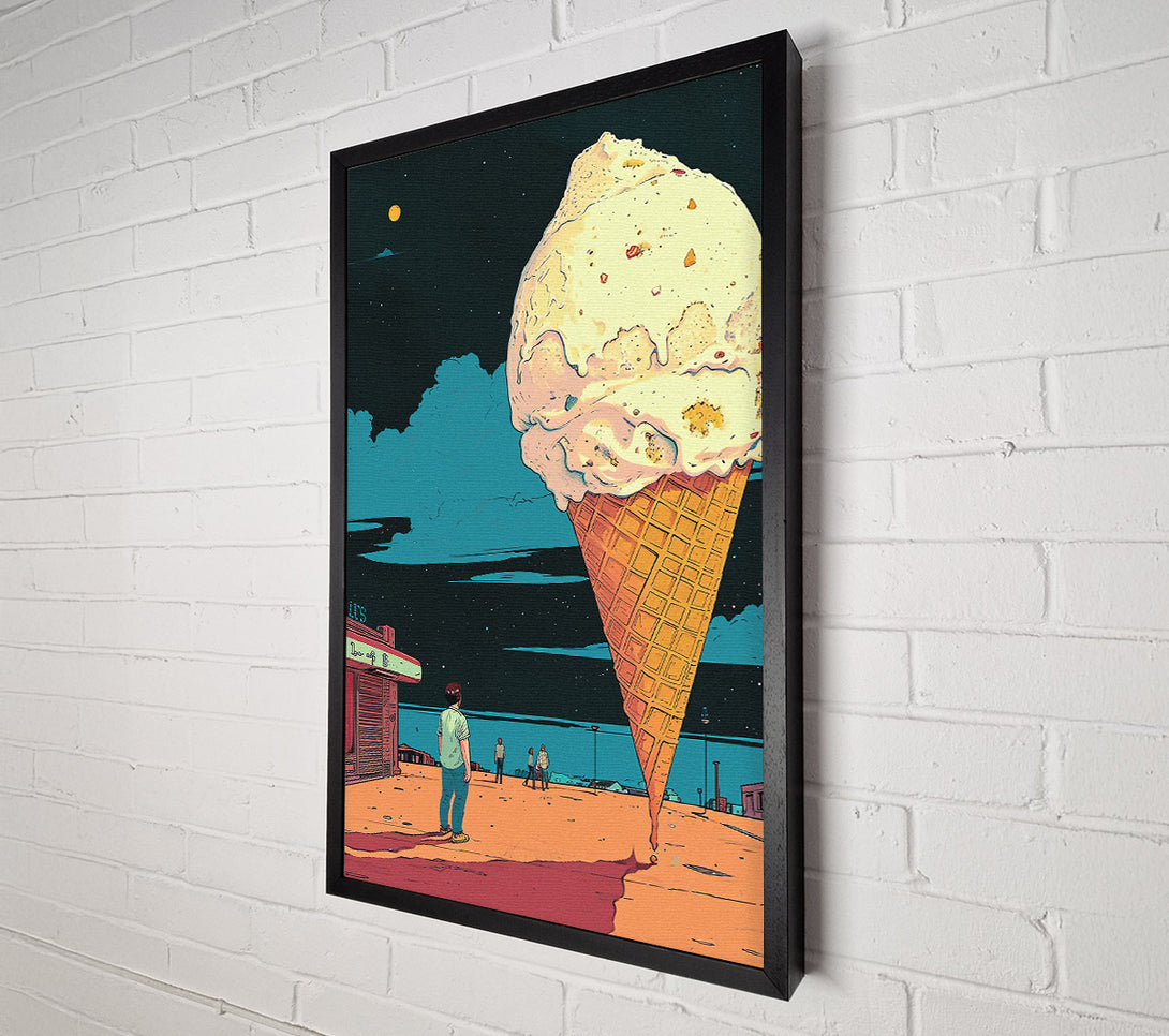  A Canvas Print of Cloudy With A Chance Of Ice Cream Canvas Print