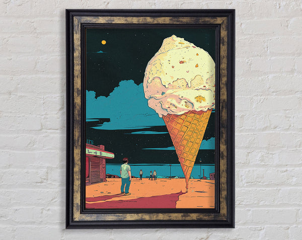 Cloudy With A Chance Of Ice Cream Framed Print