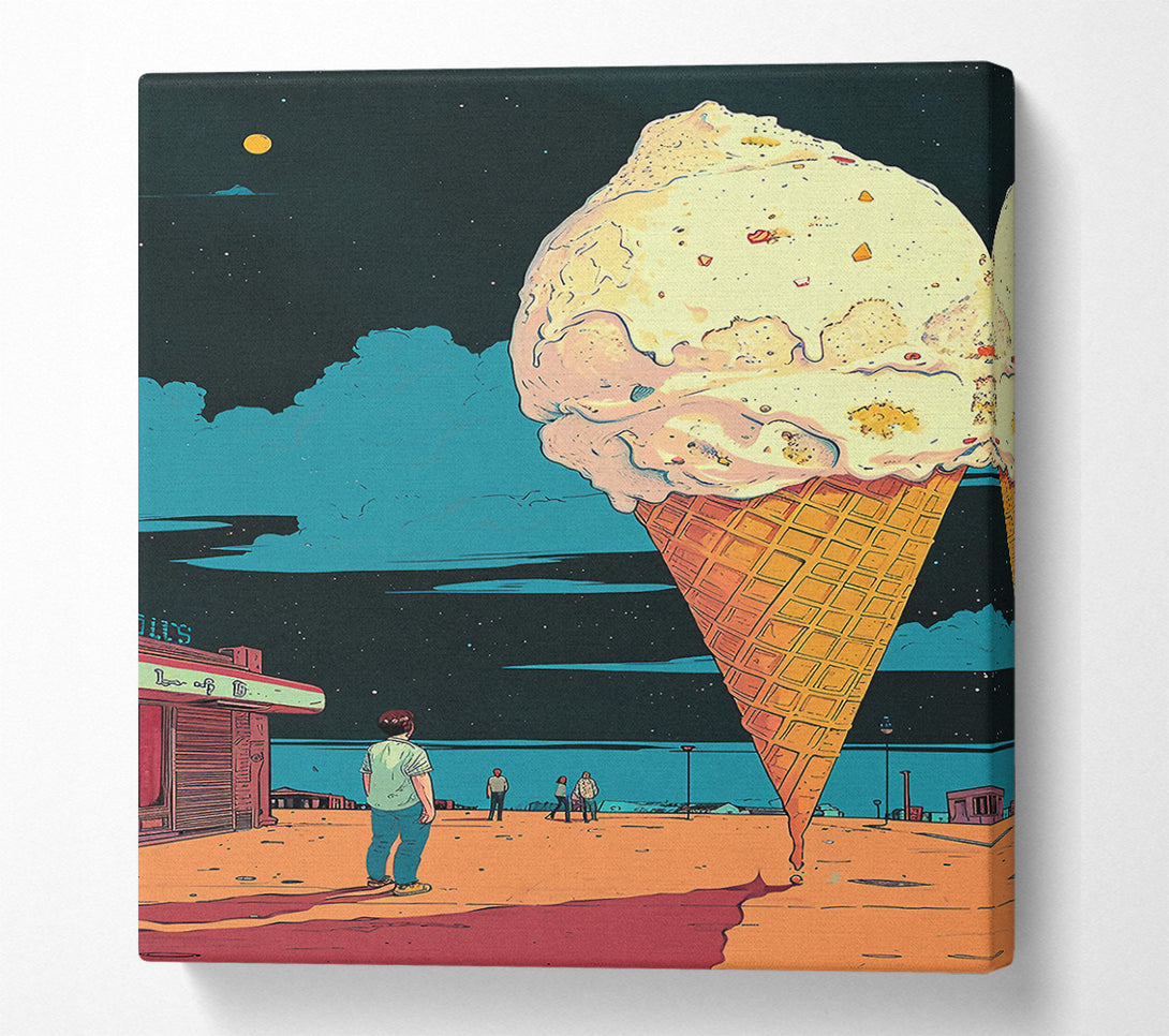  A Canvas Print of Cloudy With A Chance Of Ice Cream Canvas Print