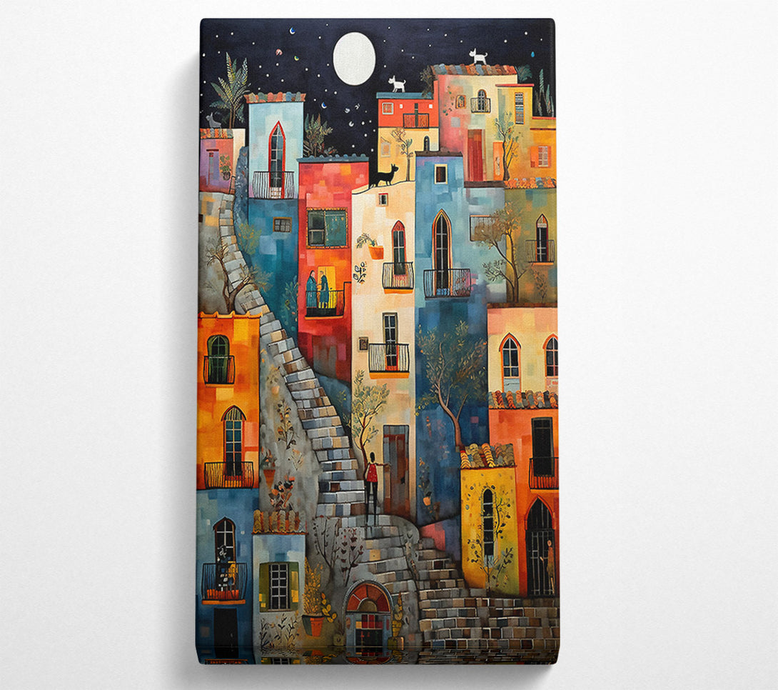  A Canvas Print of Cobbled Street Dreams Canvas Wall Art