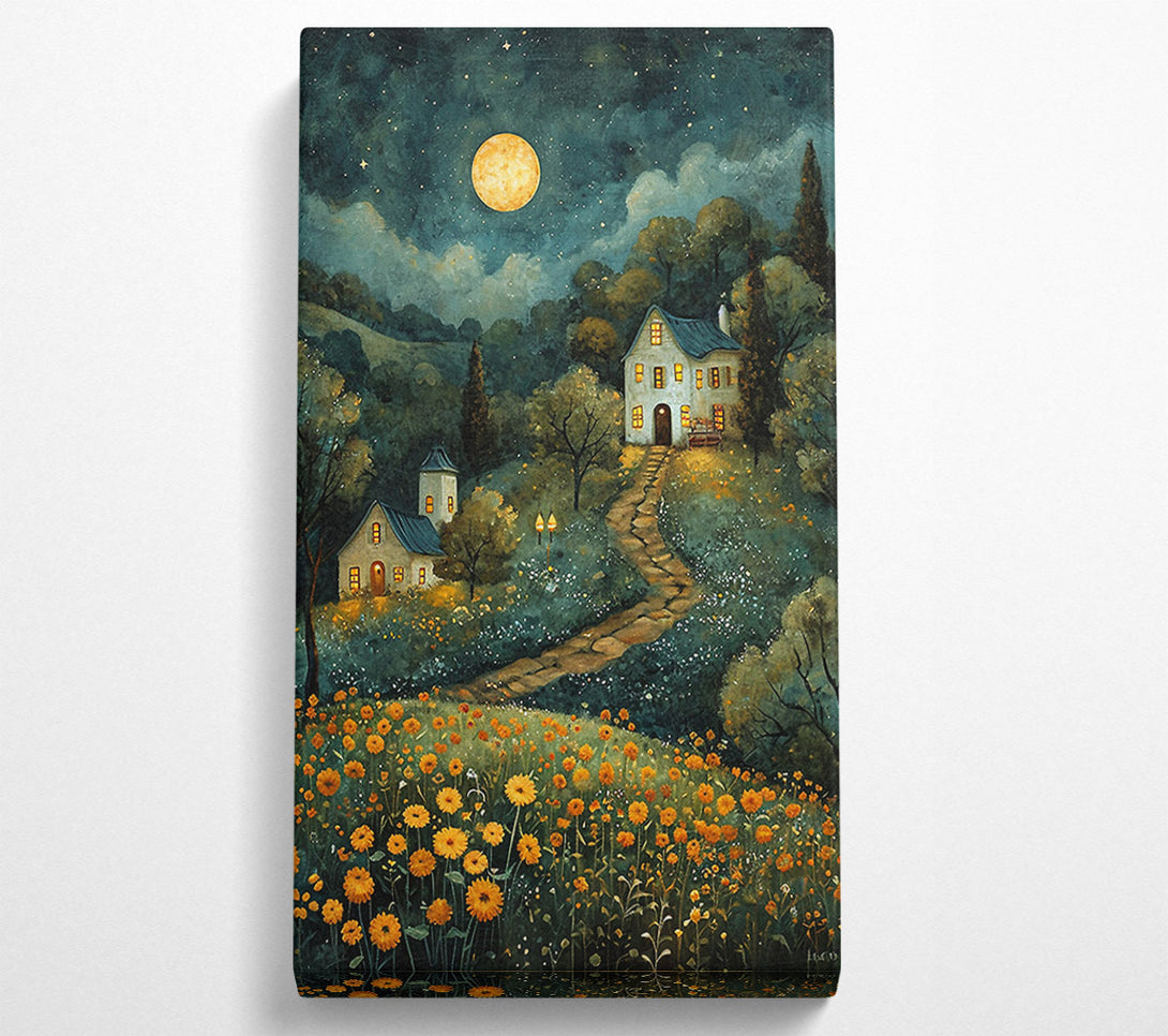  A Canvas Print of Cobblestone House Walk Canvas Art