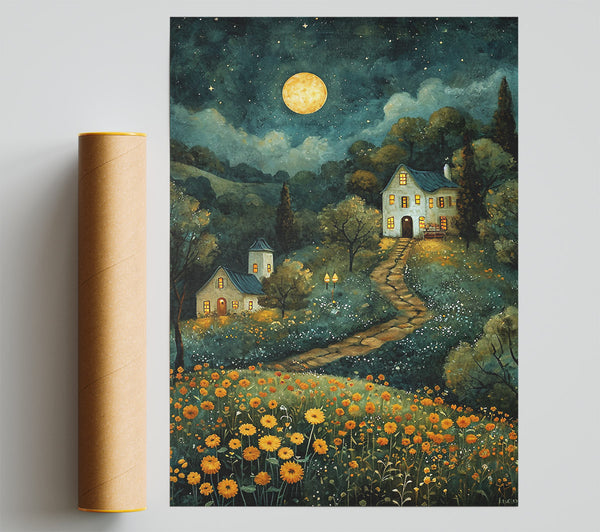 Cobblestone House Walk Poster