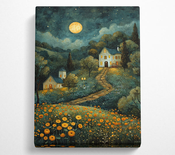  A Canvas Print of Cobblestone House Walk Canvas Art