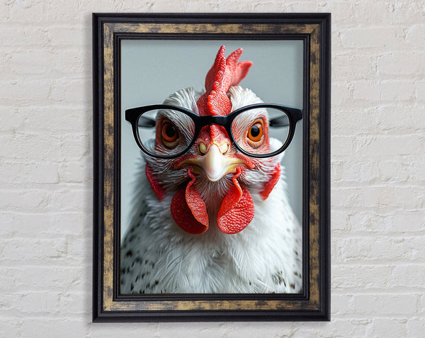 Cockerall Glasses Framed Print