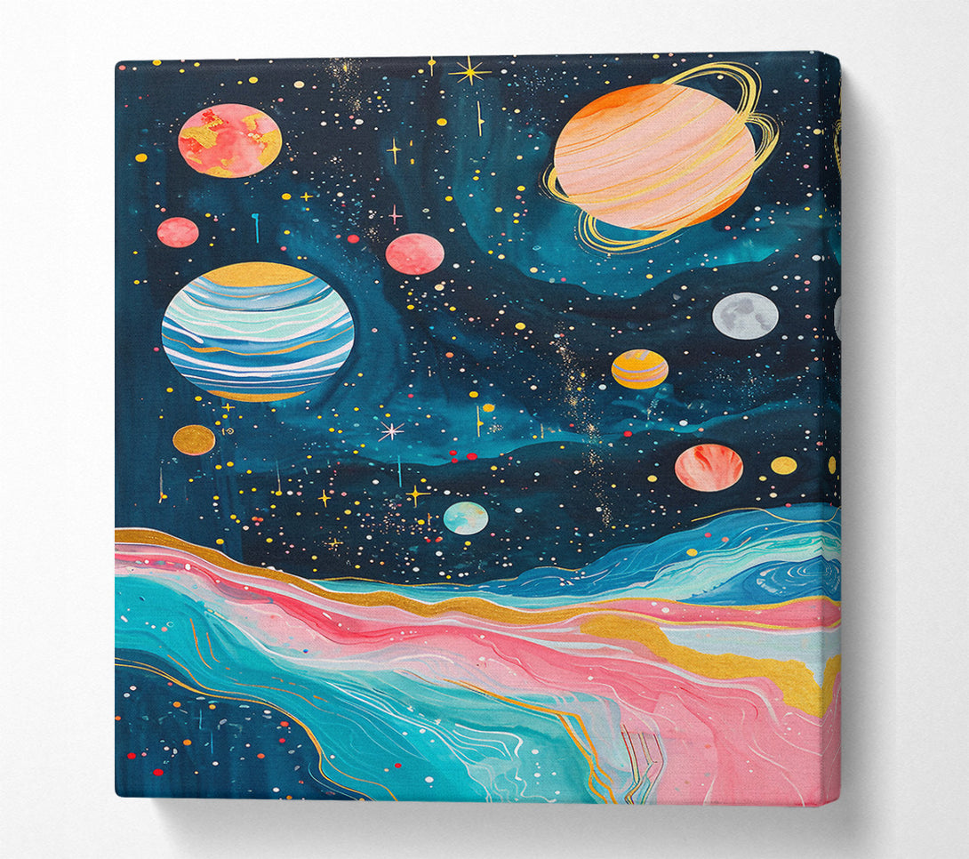  A Canvas Print of Cosmic Galaxy Swirl Canvas Print