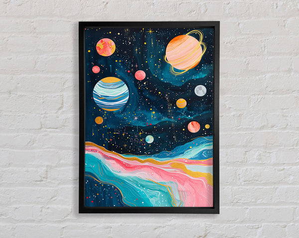Cosmic Galaxy Swirl Framed Print