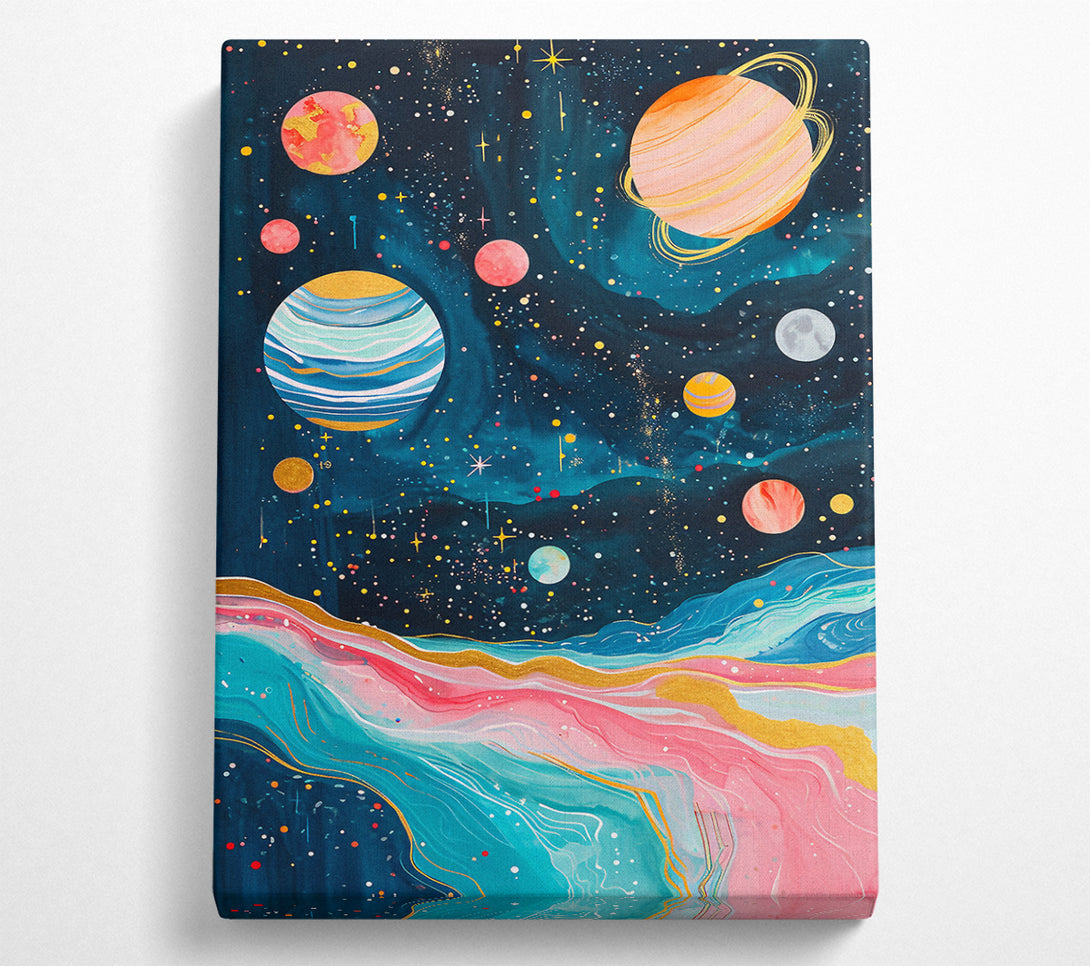  A Canvas Print of Cosmic Galaxy Swirl Canvas Print