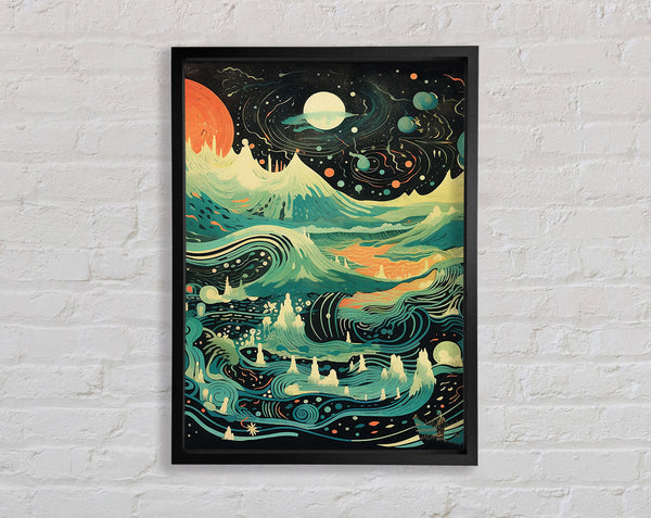 Cosmic Land Framed Print