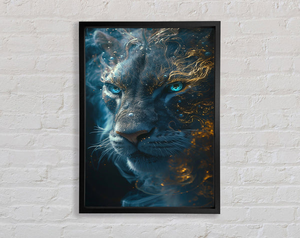 Cosmic Lion Framed Print