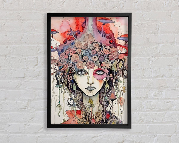 Cosmic Mind Girl Framed Print