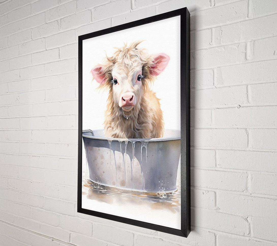  A Canvas Print of Cow Bath Canvas Print
