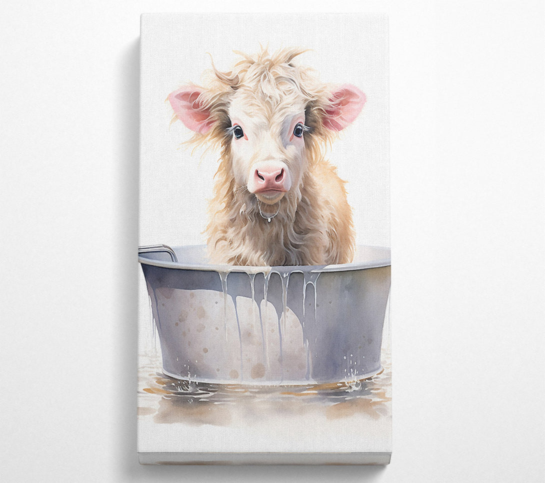  A Canvas Print of Cow Bath Canvas Print