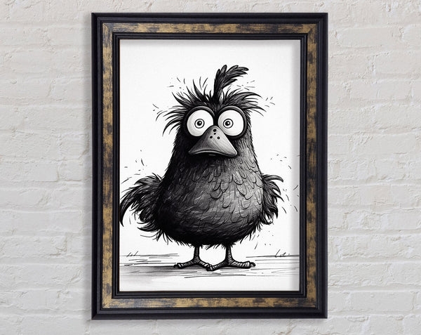 Crazy Bird Framed Print