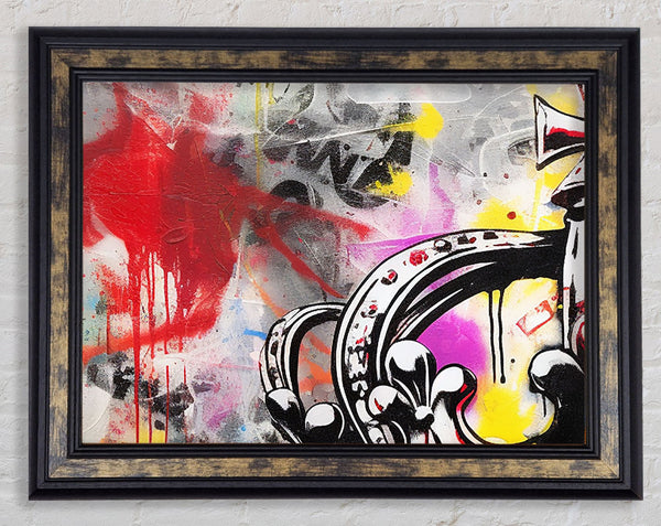 Crown Graffiti Framed Print