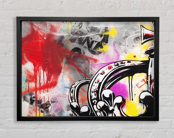 Crown Graffiti Framed Print
