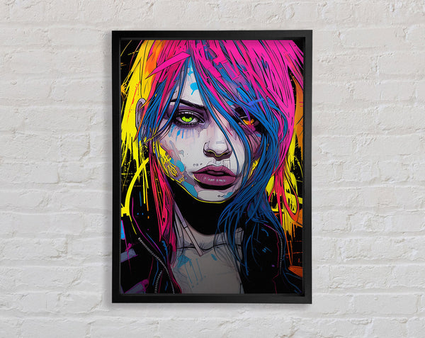 Cyberpunk Girl Framed Print
