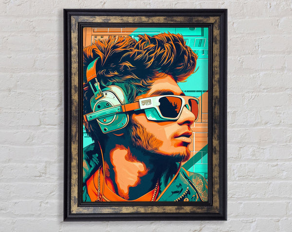Cyberpunk Man Framed Print