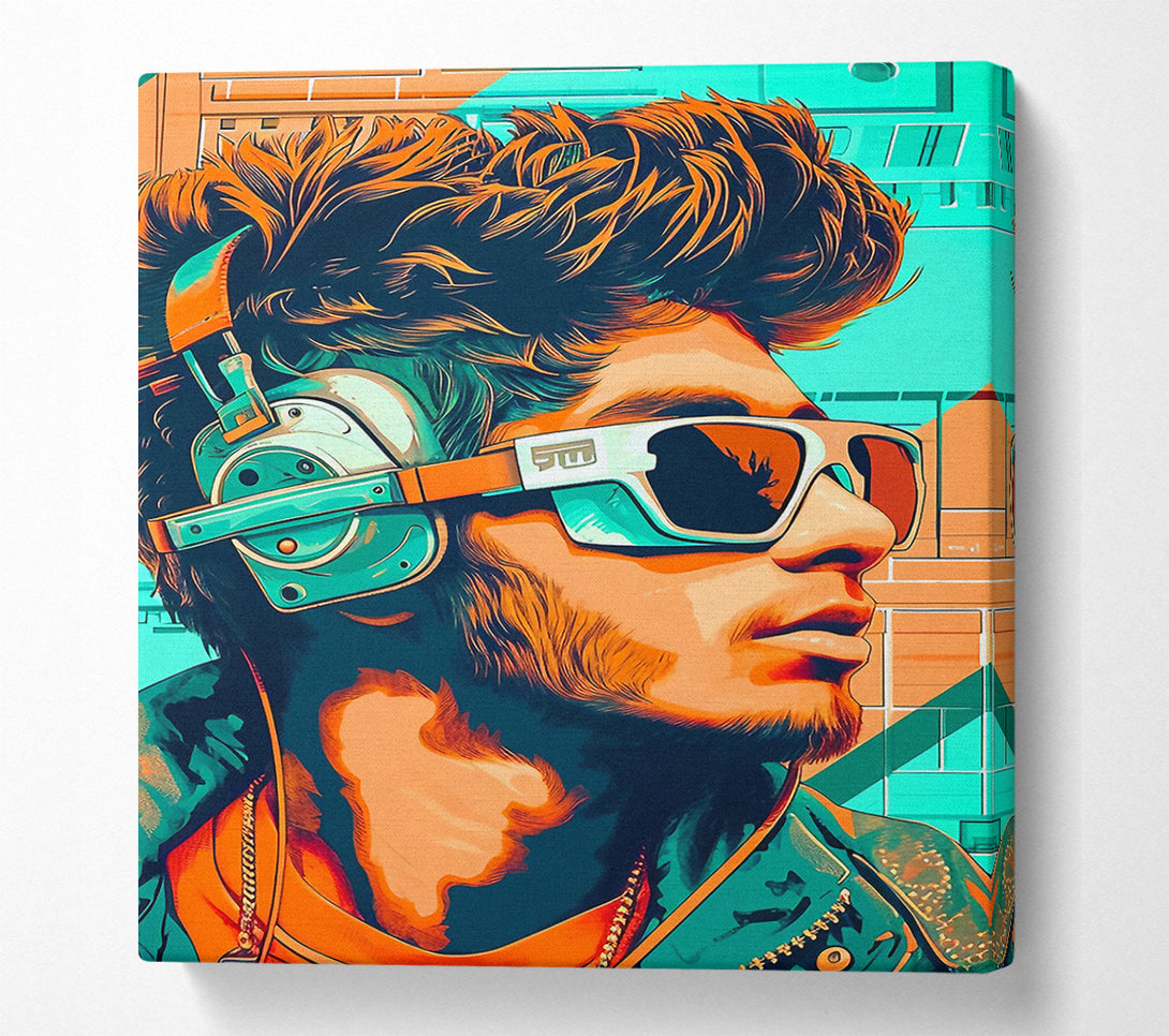  A Canvas Print of Cyberpunk Man Canvas Art