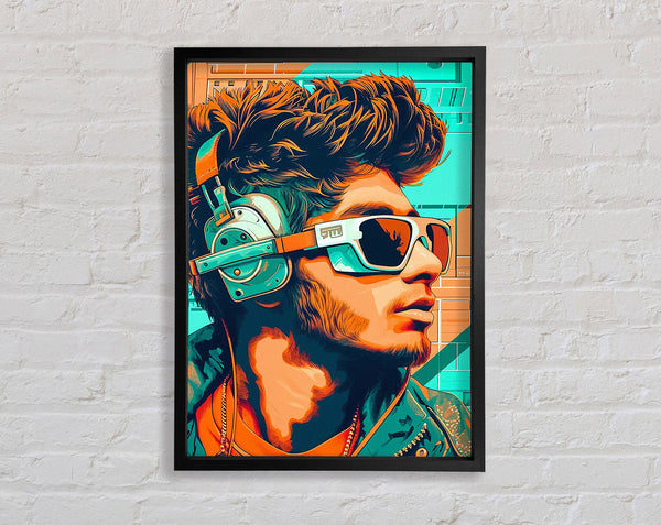Cyberpunk Man Framed Print