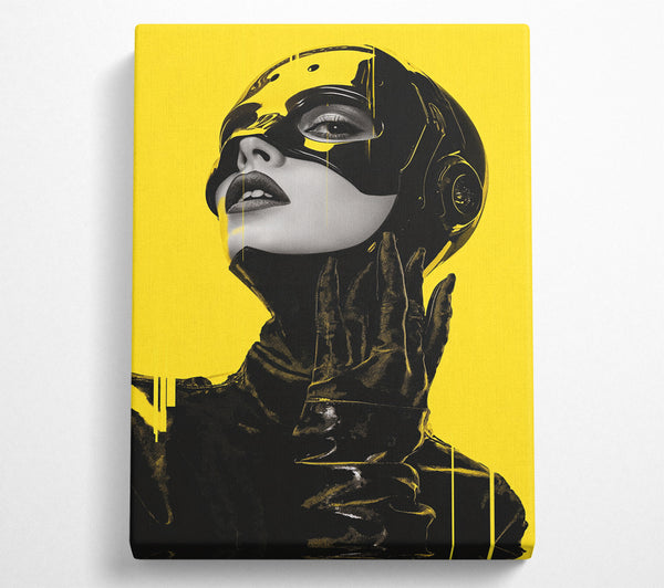Cyberpunk Warrior Woman Yellow