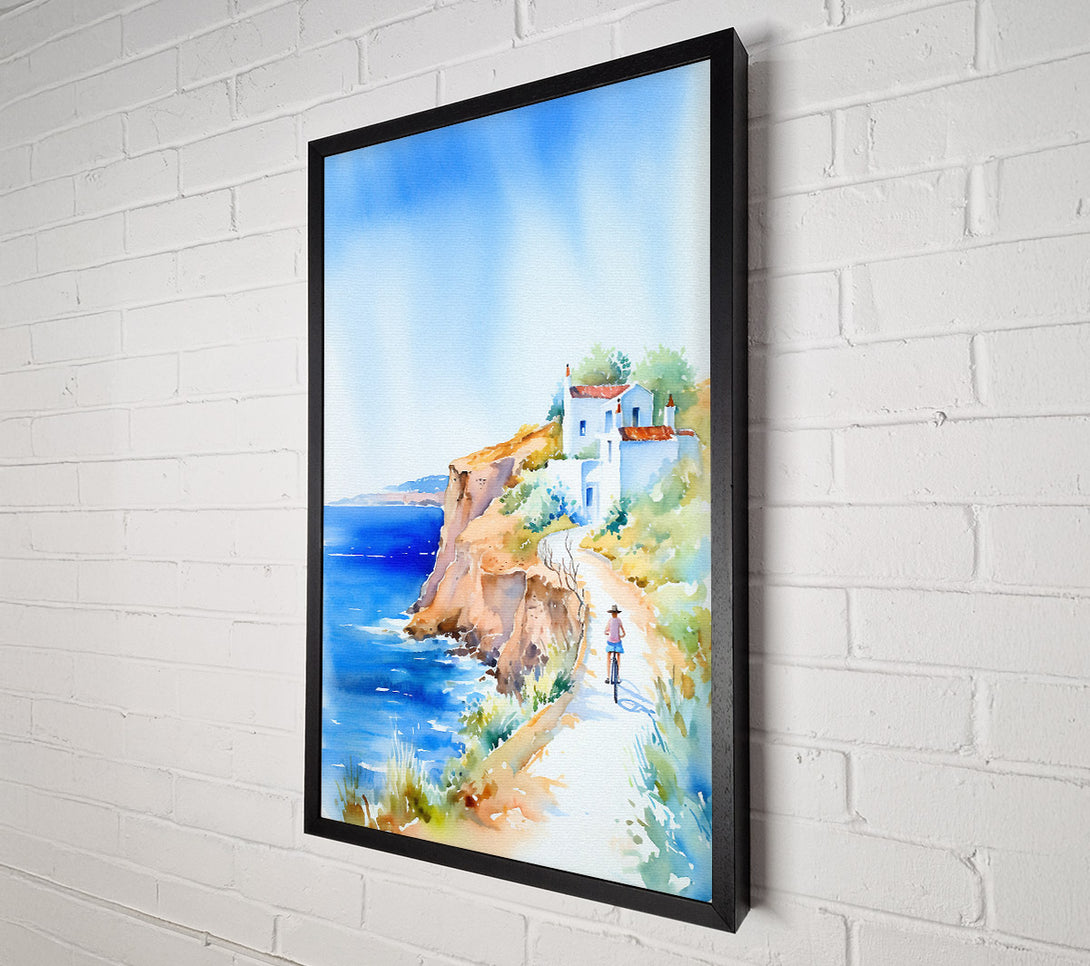  A Canvas Print of Cycle Down The Coast Canvas Print