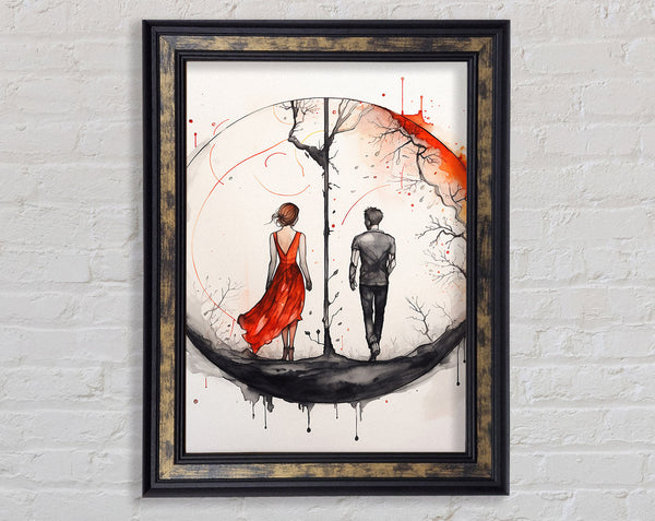 Dark Romance Framed Print
