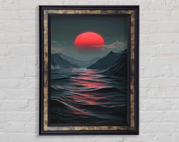 Dark Sunset Pink Framed Print