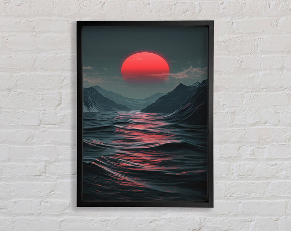 Dark Sunset Pink Framed Print