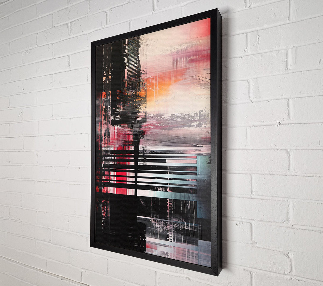  A Canvas Print of Distressed Abstract Lines Canvas Art