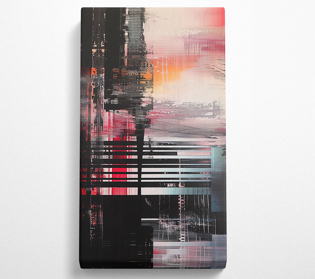  A Canvas Print of Distressed Abstract Lines Canvas Art