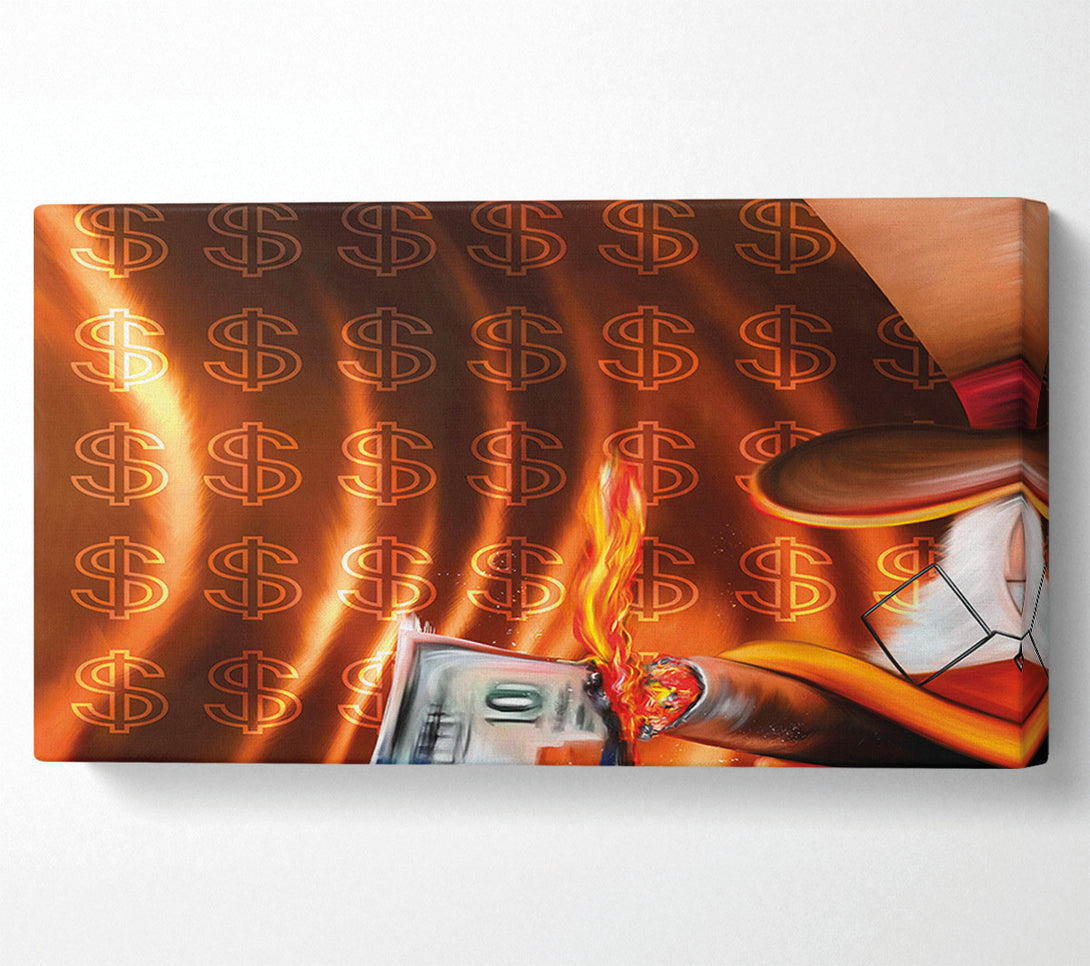 A Canvas Print of Dollar Duck Canvas Wall Art