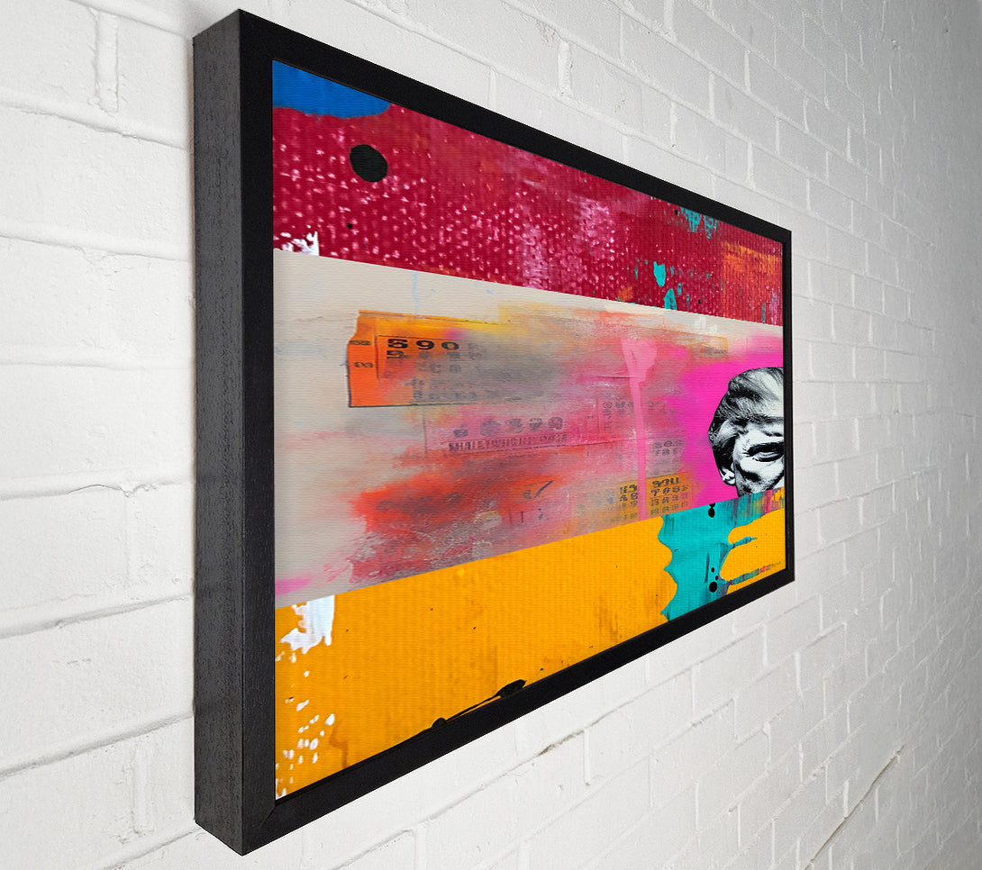  A Canvas Print of Donald Trump Paint Drip Canvas Wall Art