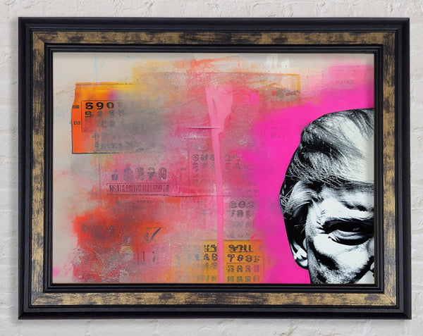 Donald Trump Paint Drip Framed Print