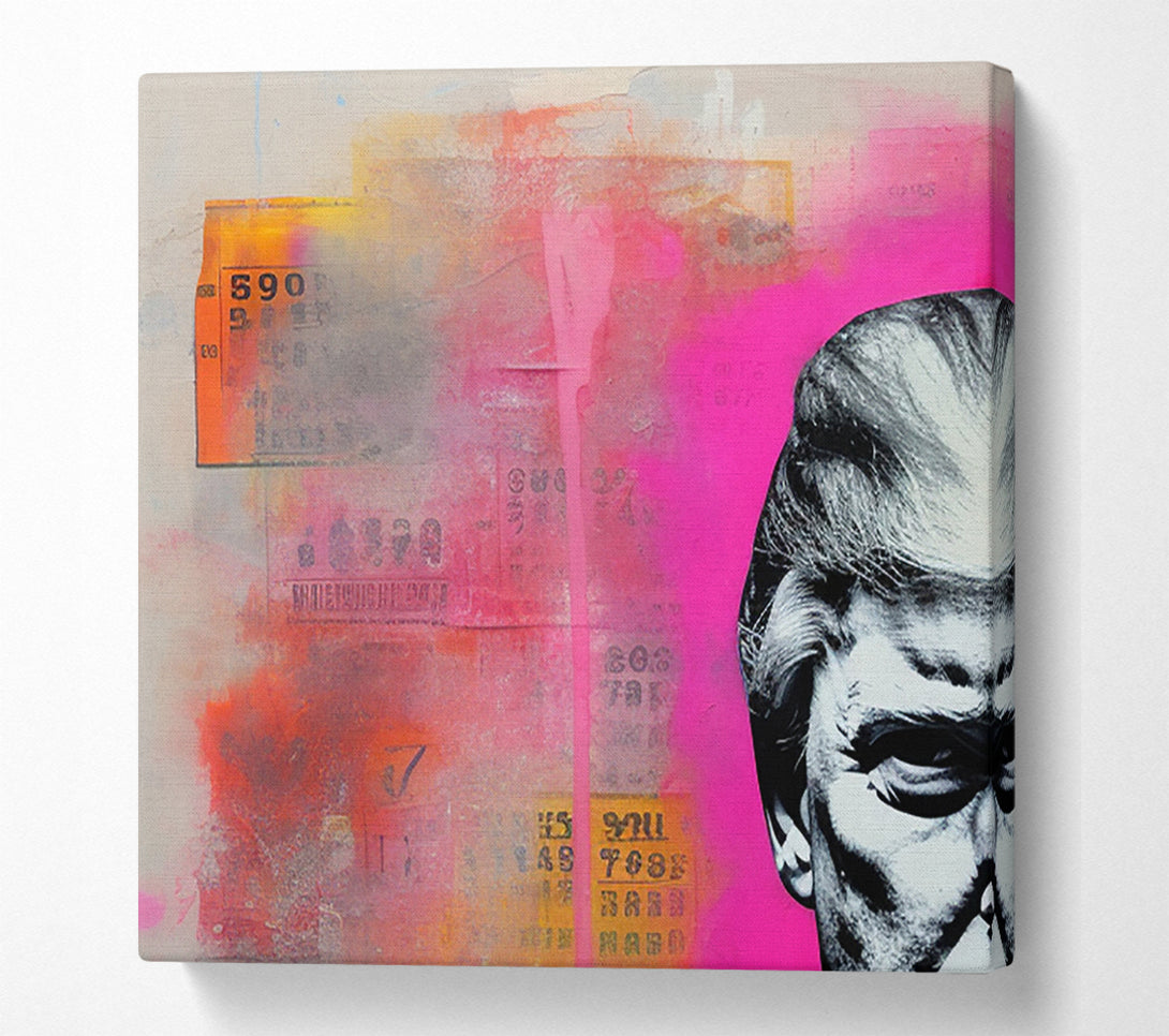  A Canvas Print of Donald Trump Paint Drip Canvas Wall Art