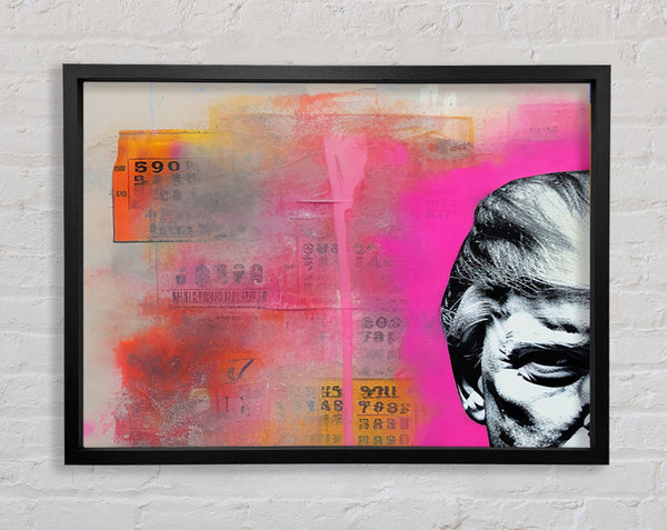 Donald Trump Paint Drip Framed Print