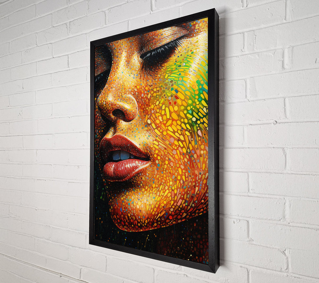  A Canvas Print of Dot Colour Woman Canvas Art