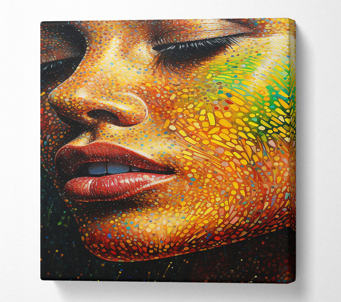  A Canvas Print of Dot Colour Woman Canvas Art