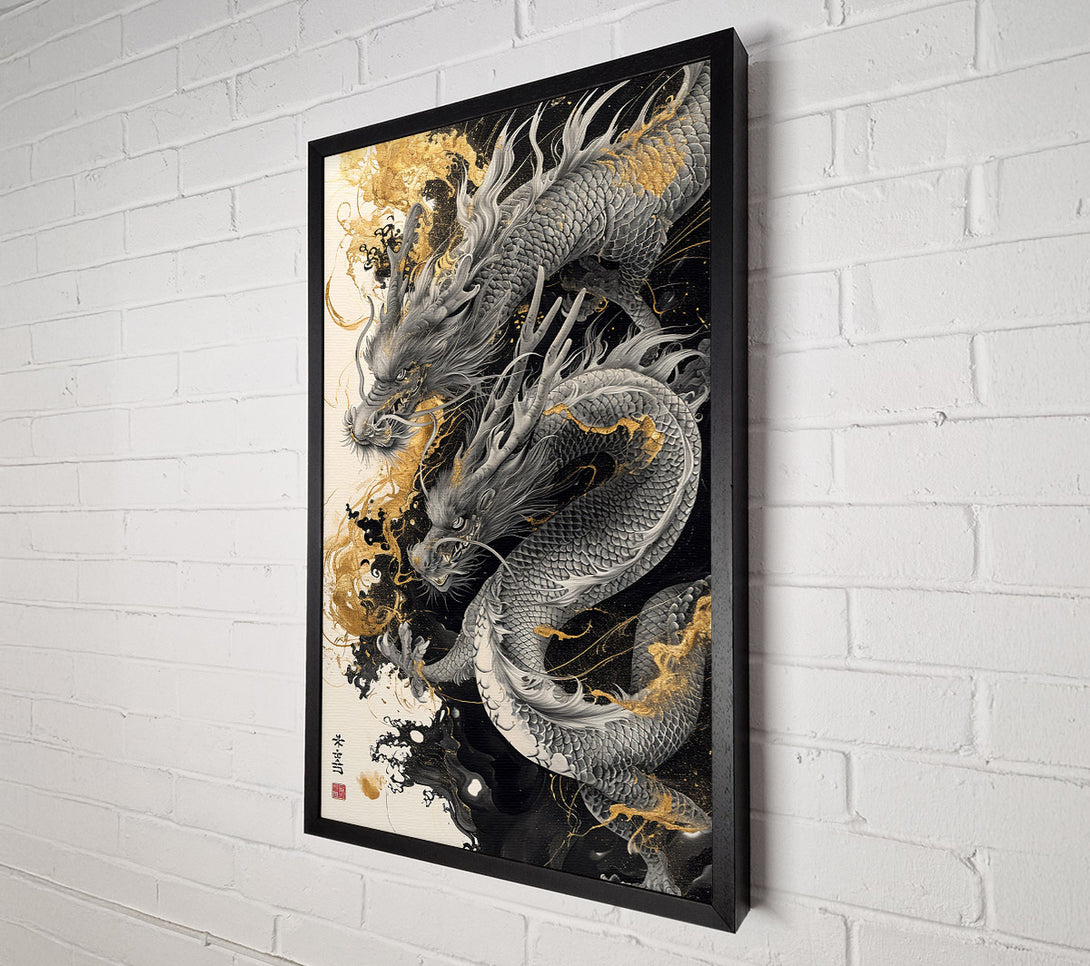  A Canvas Print of Dragon Marble Canvas Art
