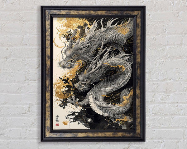 Dragon Marble Framed Print