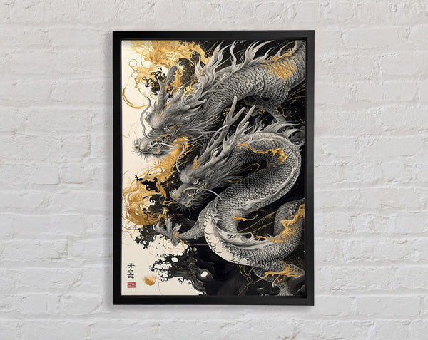 Dragon Marble Framed Print