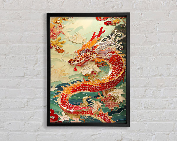 Dragon Waves Framed Print