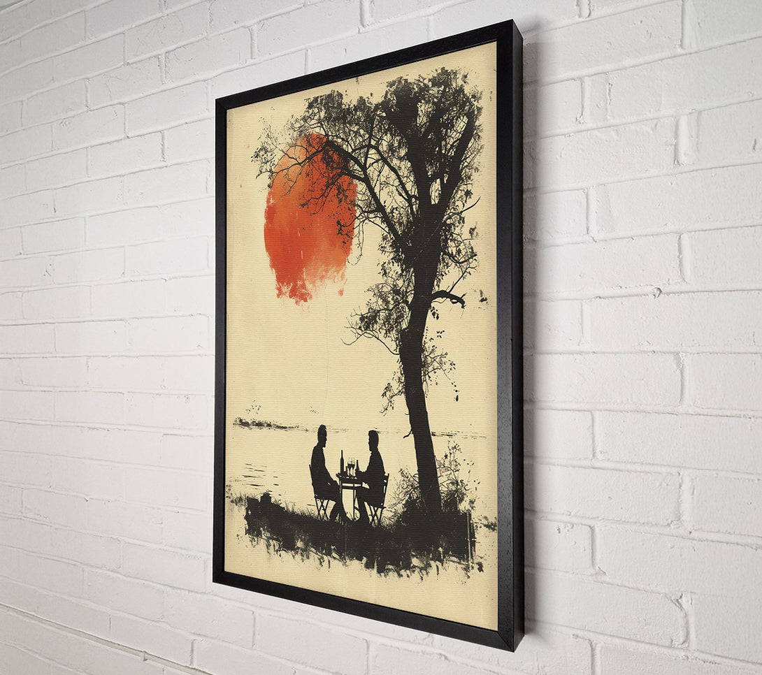  A Canvas Print of Drinks On The Sunset Canvas Art