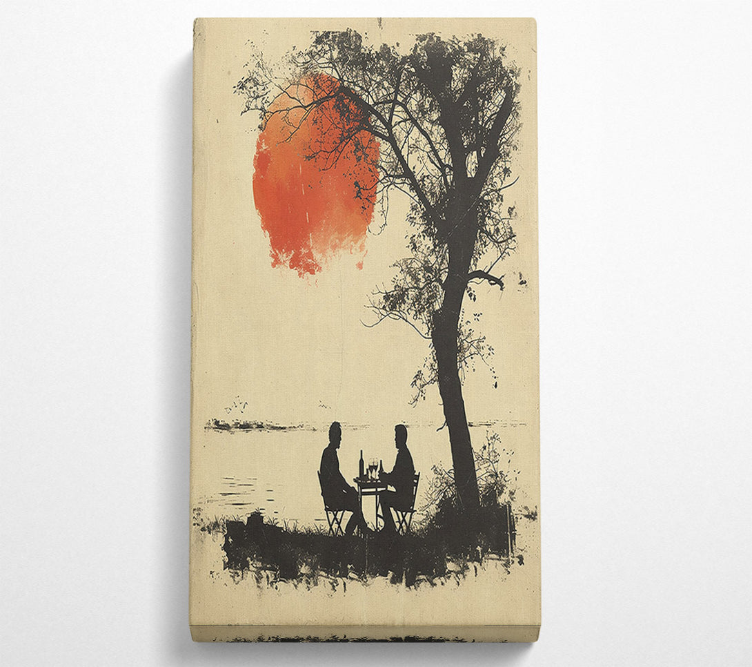  A Canvas Print of Drinks On The Sunset Canvas Art
