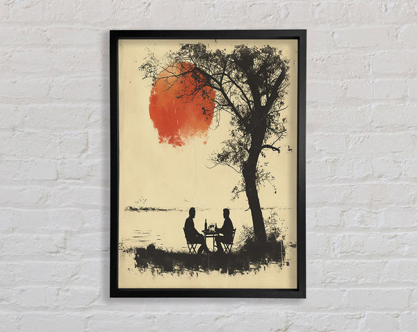 Drinks On The Sunset Framed Print