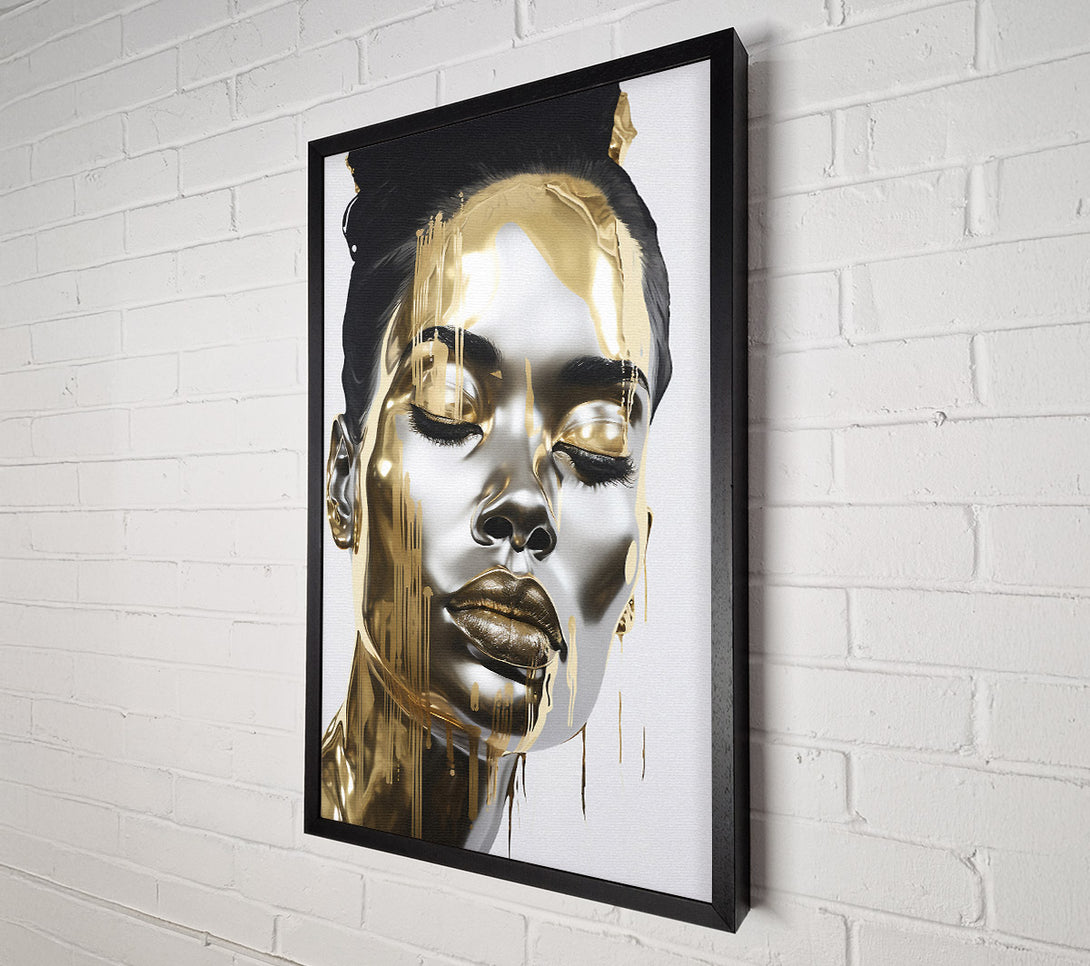  A Canvas Print of Dripping Gold Woman Canvas Print
