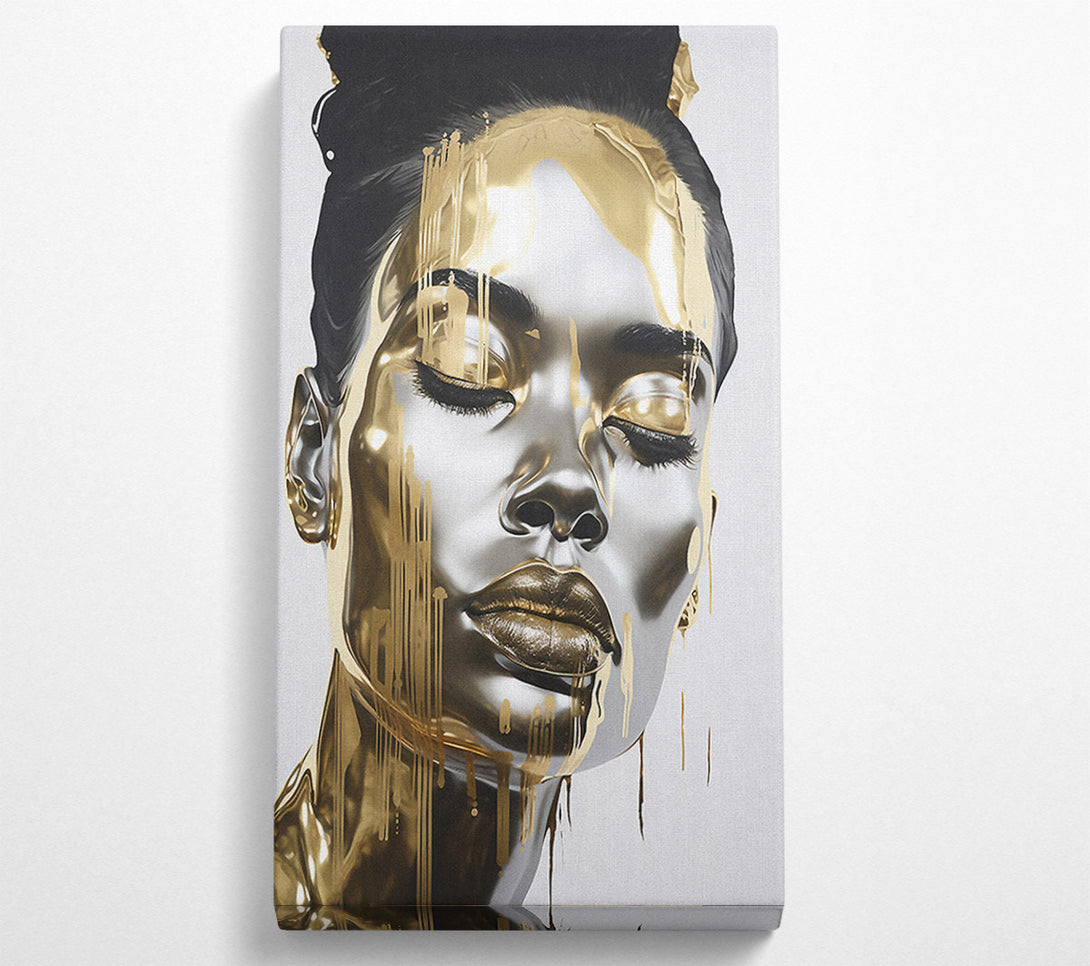  A Canvas Print of Dripping Gold Woman Canvas Print